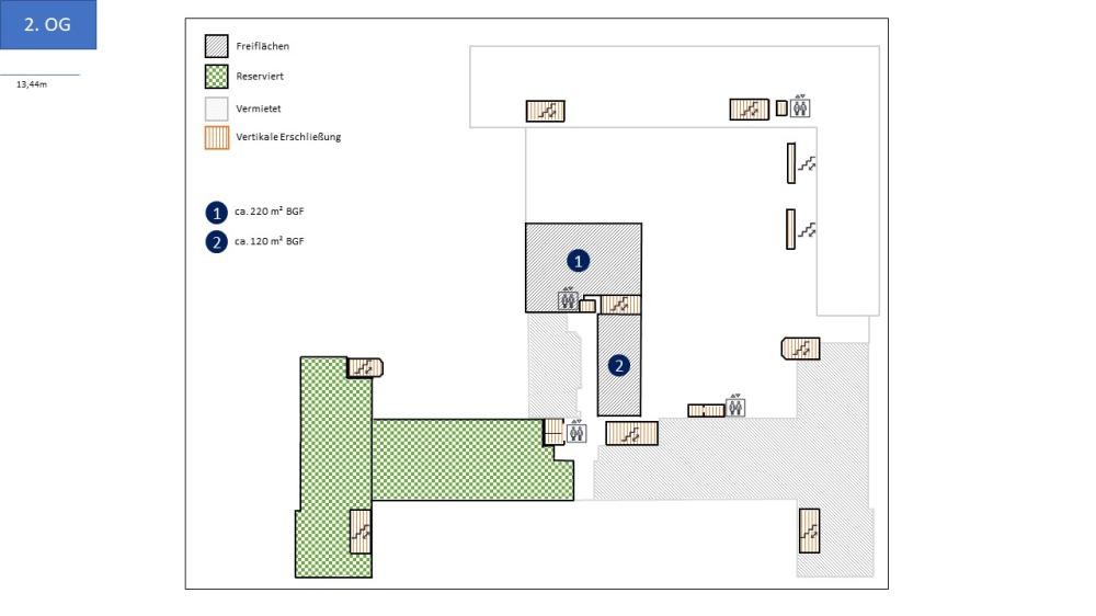 Flächenplan 2. OG